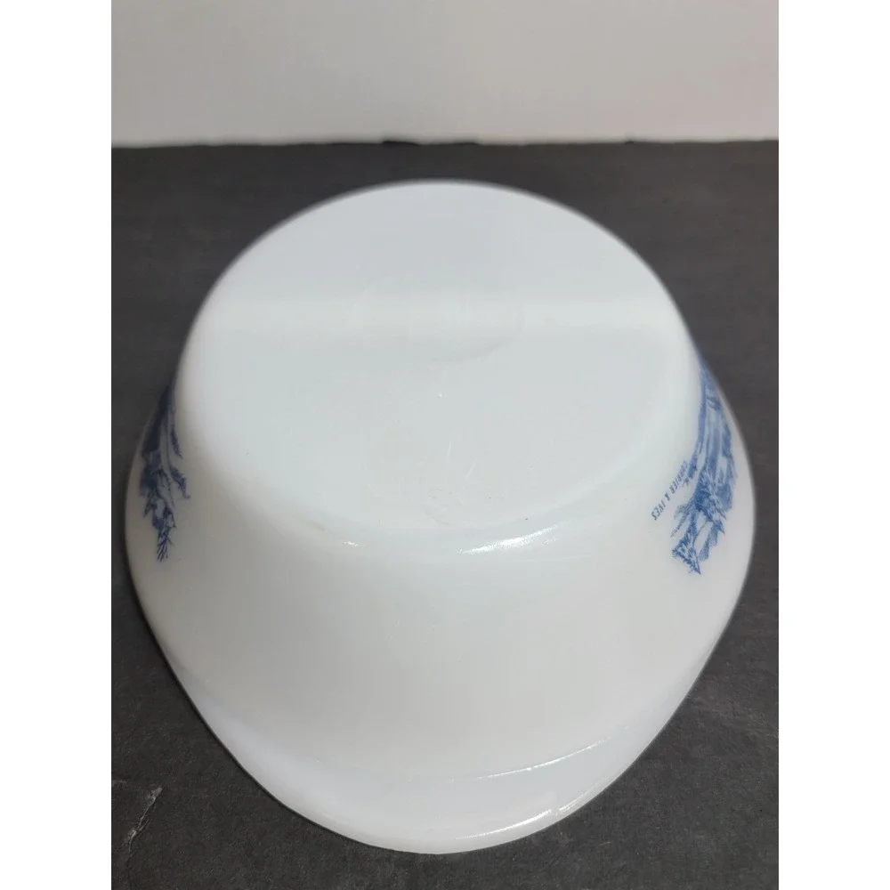 Glasbake Divided Casserole Dish Currier and Ives-The Road in Winter J2352 No Lid